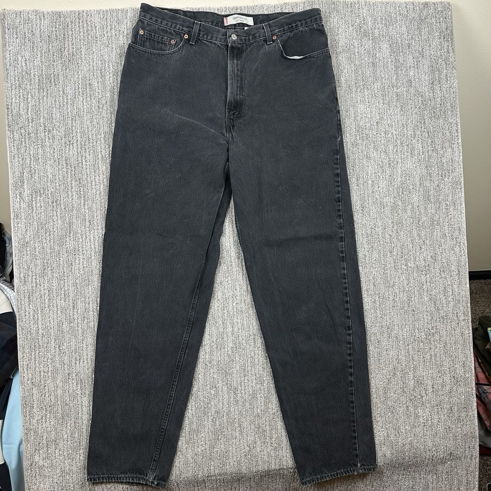 Vintage Levis 560 Jeans Mens 40x38 Fits 39x37 Black Relaxed Tapered Made USA 90s